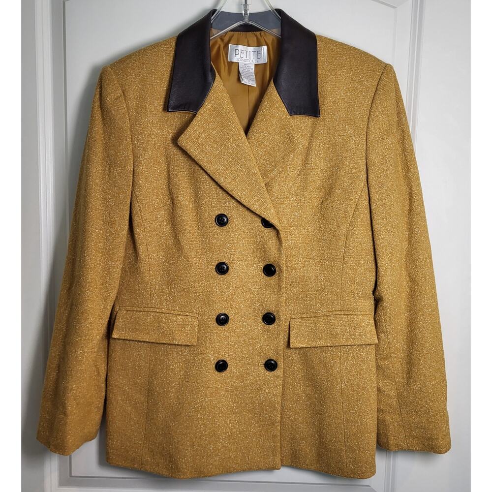 Petite Sophisticate Vintage Goldenrod Tweed Skirt Suit - Vintage - Size 8 - Picture 8 of 15